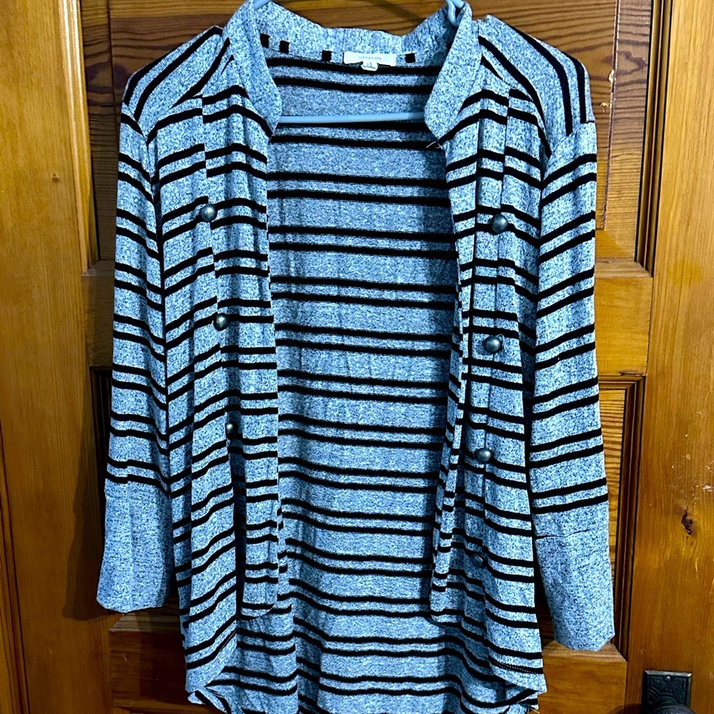Maurices Black and Gray Cardigan Size XL
